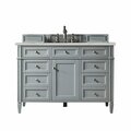 James Martin Vanities Brittany 48in Single Vanity, Urban Gray w/ 3 CM Eternal Serena Quartz Top 650-V48-UGR-3ESR